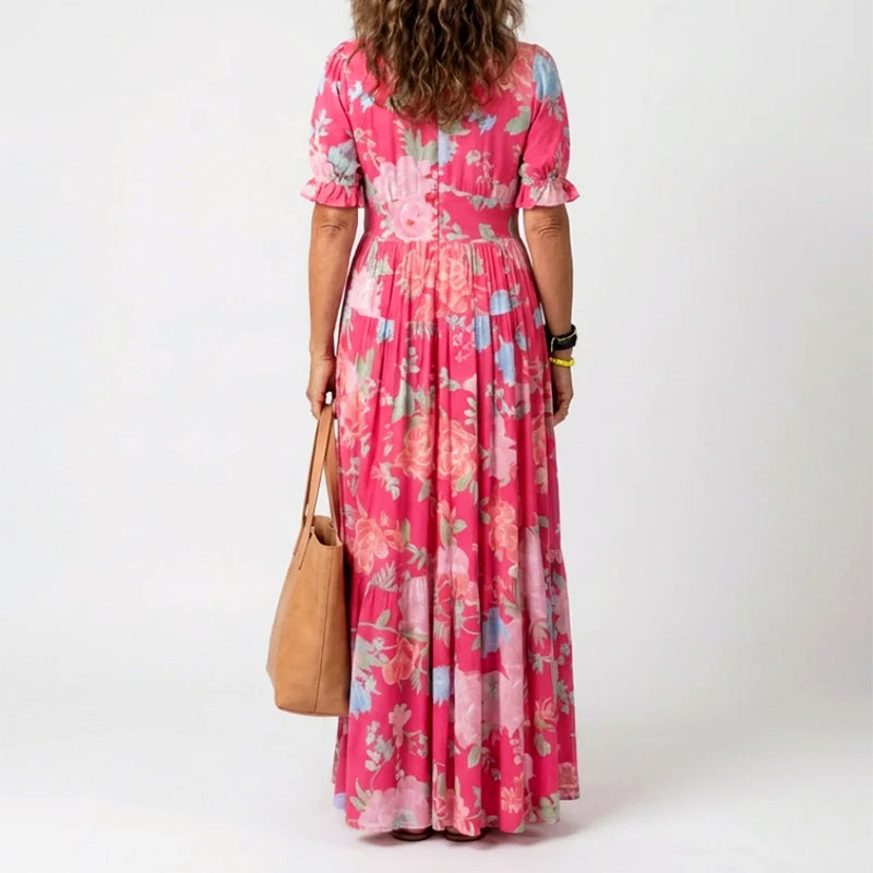 Zoey | Women's Summer Floral V-Neck Long Dress