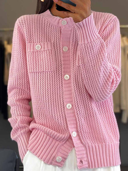 Madeline | Women’s Elegant Chest Pocket Cardigan