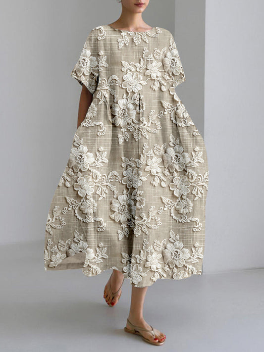 Violet | Women's Floral Lace Midi Dress