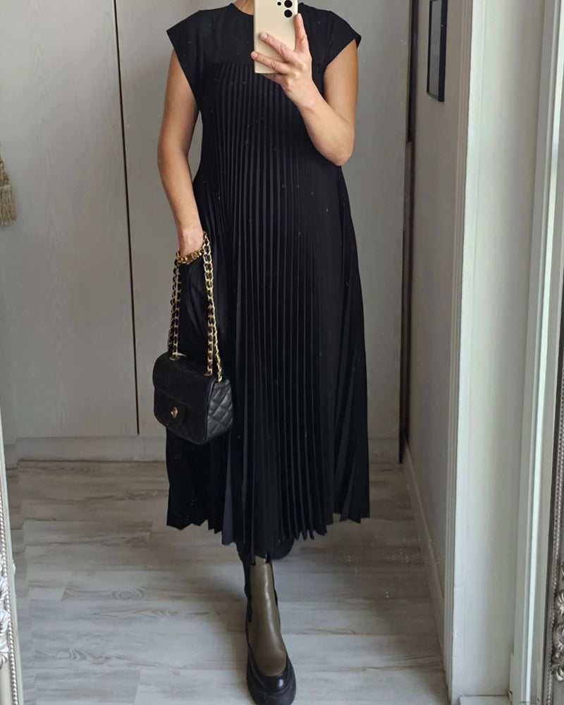 Olivia | Women's Elegant Maxi Pleated Dress