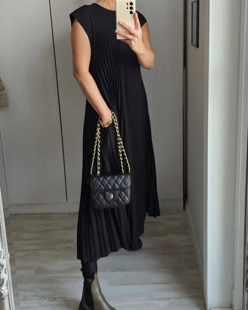 Olivia | Women's Elegant Maxi Pleated Dress