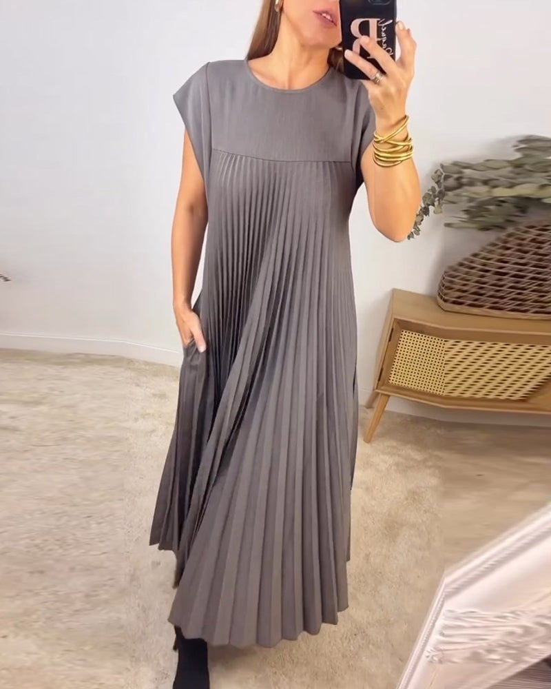 Olivia | Women's Elegant Maxi Pleated Dress