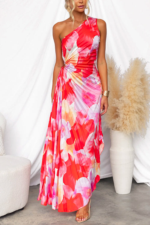 Chechi | Women's Pleated One-shoulder Summer Dress