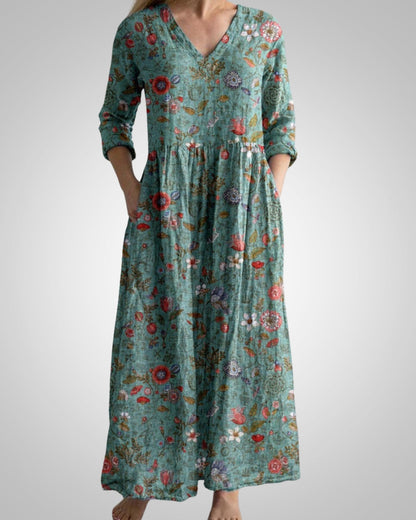 Rebecca | Women's Summer V-Neck Midi Dress