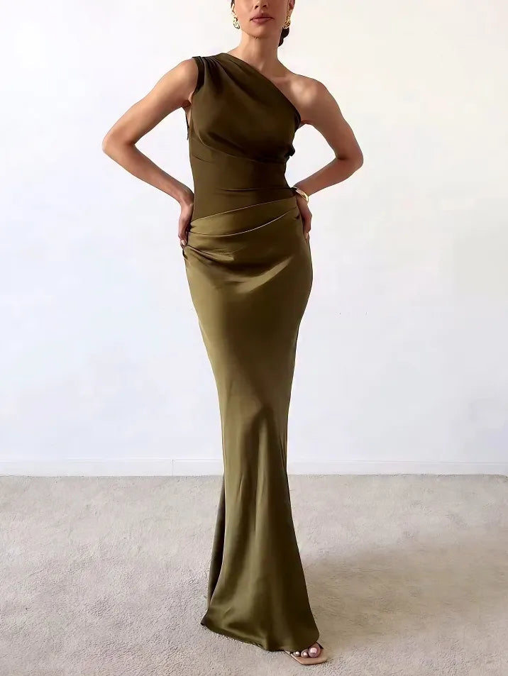 Anita | Women's Satin Wedding Guest Maxi Dress