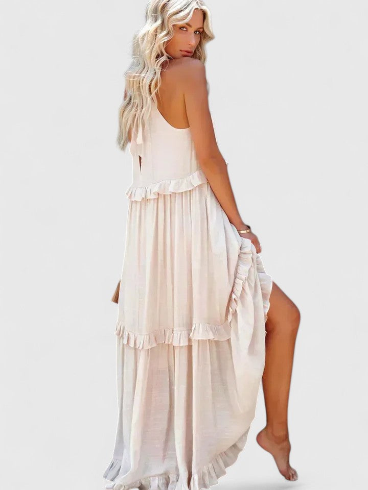 Anise | Women's Elegant Draped Tiered Maxi Dress