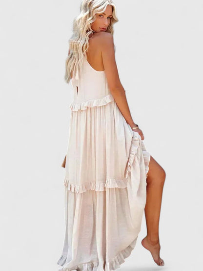 Anise | Women's Elegant Draped Tiered Maxi Dress