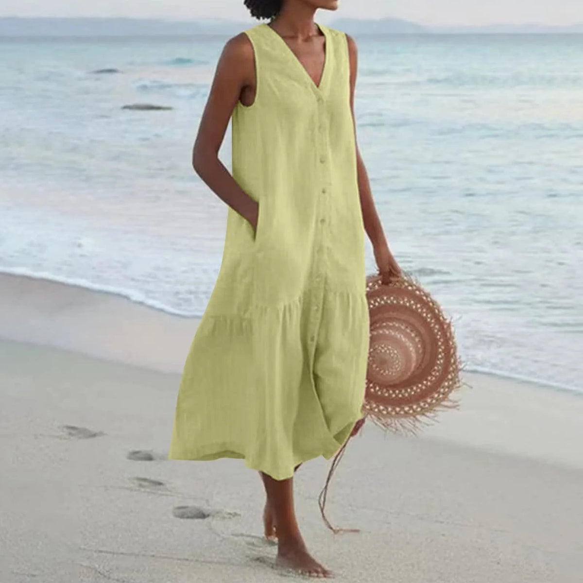 Opal | Women's Casual Beach Dress With Tummy Coverage