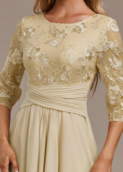 Ayla | Women's Elegant Embroidered Chiffon Midi Dress