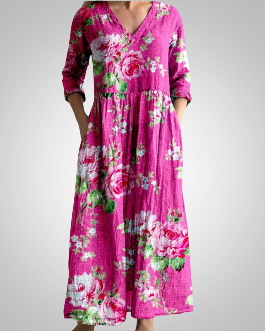 Rebecca | Women's Summer V-Neck Midi Dress