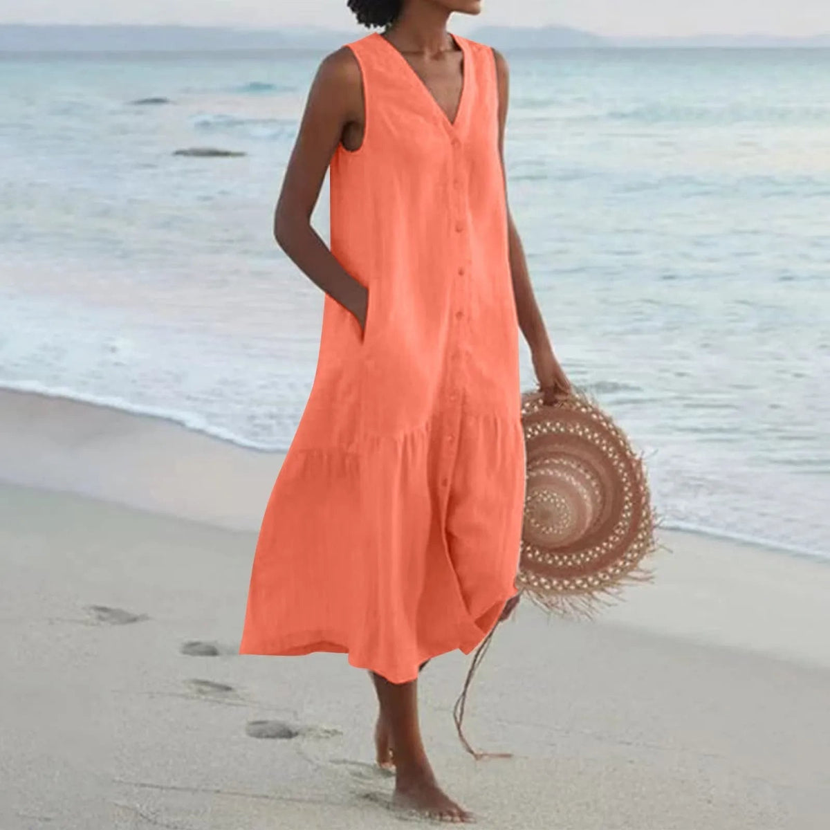 Opal | Women's Casual Beach Dress With Tummy Coverage