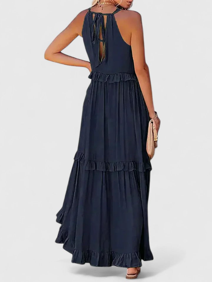 Anise | Women's Elegant Draped Tiered Maxi Dress