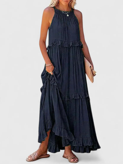 Anise | Women's Elegant Draped Tiered Maxi Dress