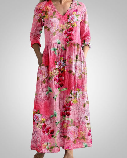 Rebecca | Women's Summer V-Neck Midi Dress