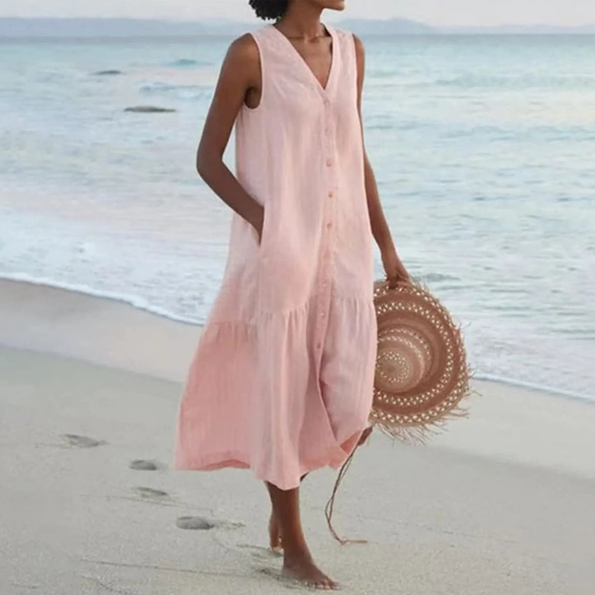 Opal | Women's Casual Beach Dress With Tummy Coverage