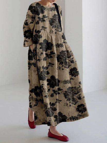 Juno | Women's  Floral Relaxed Maxi Dress