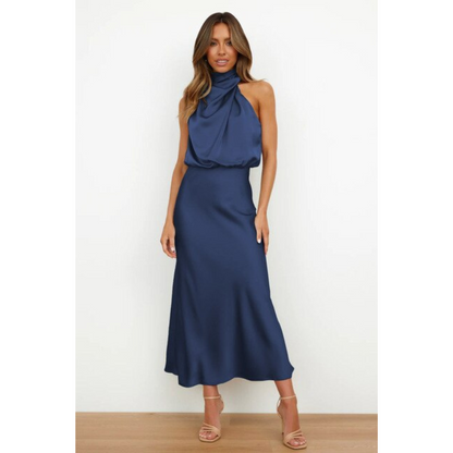 Chelsea | Women's Halter-Neck Festive Midi Dress