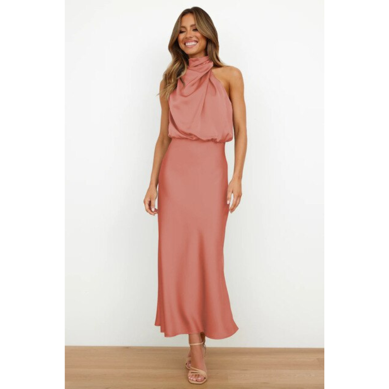 Chelsea | Women's Halter-Neck Festive Midi Dress