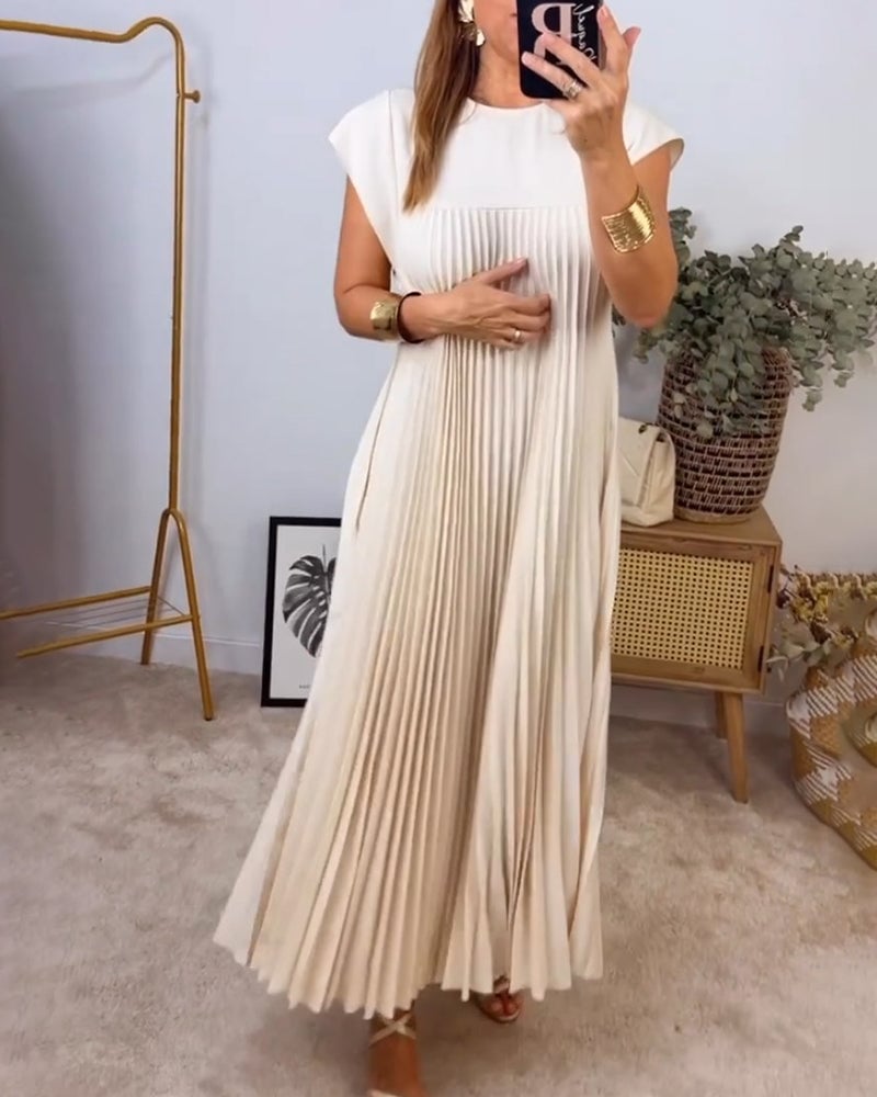 Olivia | Women's Elegant Maxi Pleated Dress