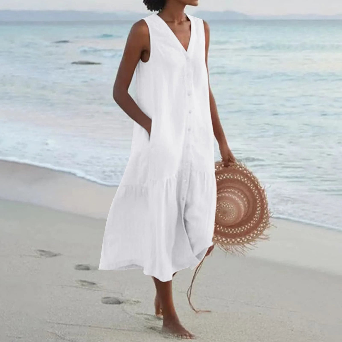 Opal | Women's Casual Beach Dress With Tummy Coverage