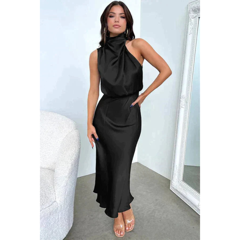 Chelsea | Women's Halter-Neck Festive Midi Dress