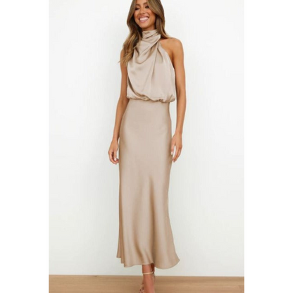 Chelsea | Women's Halter-Neck Festive Midi Dress