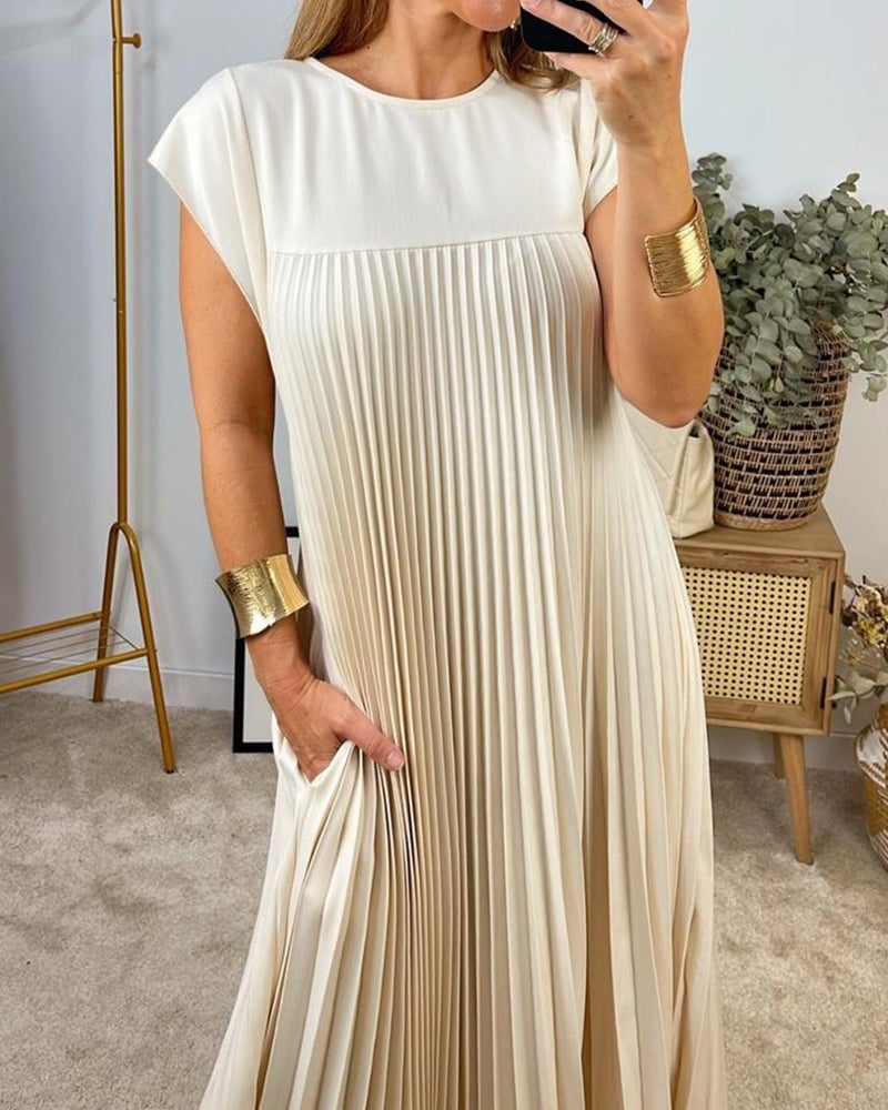 Olivia | Women's Elegant Maxi Pleated Dress
