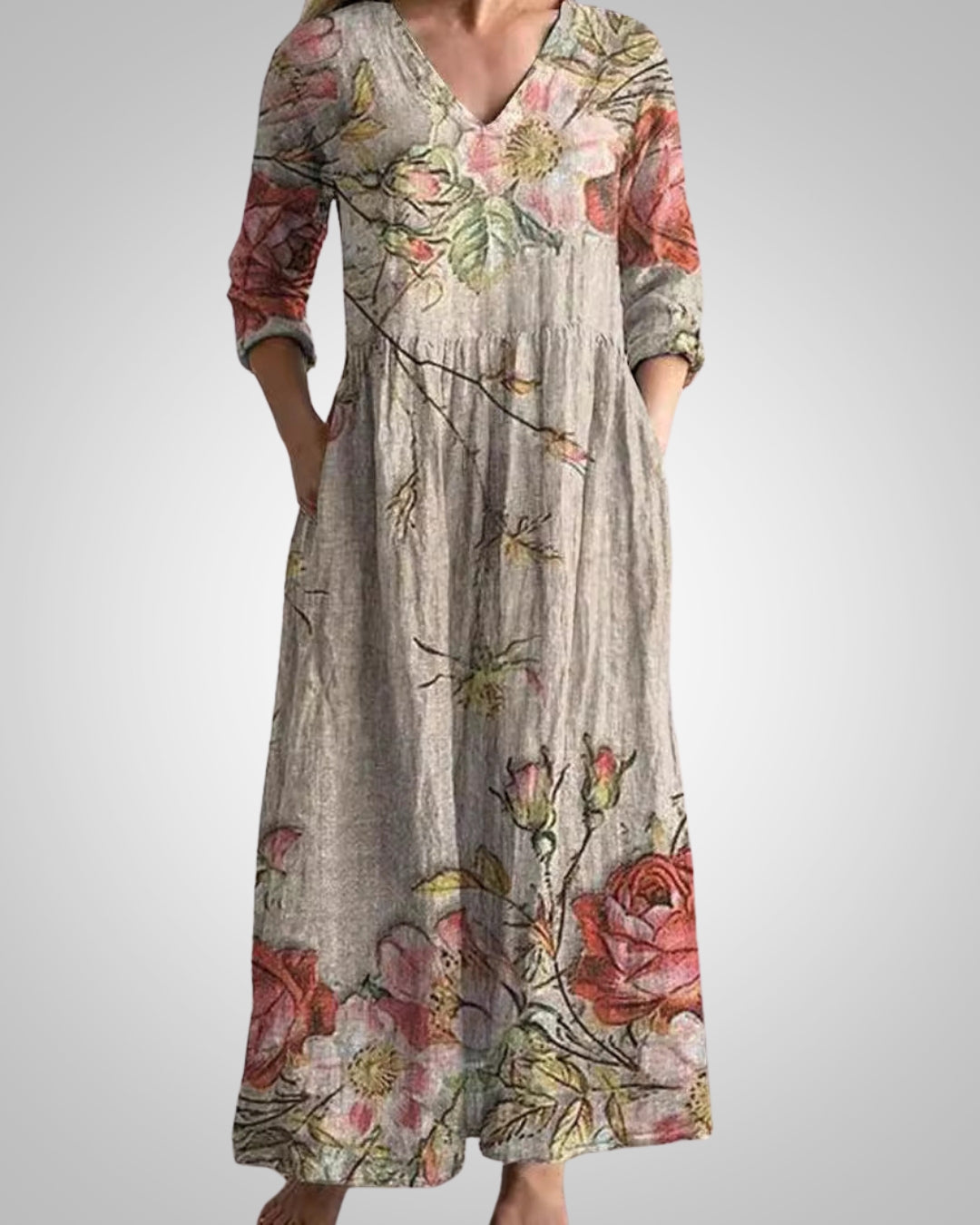Rebecca | Women's Summer V-Neck Midi Dress