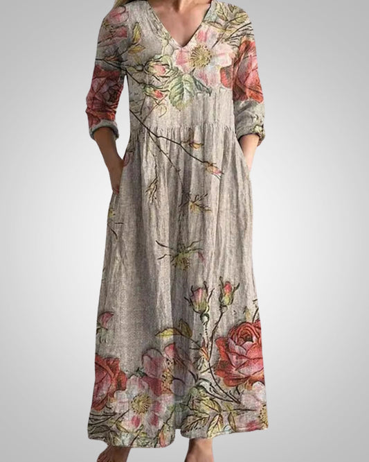 Rebecca | Women's Summer V-Neck Midi Dress