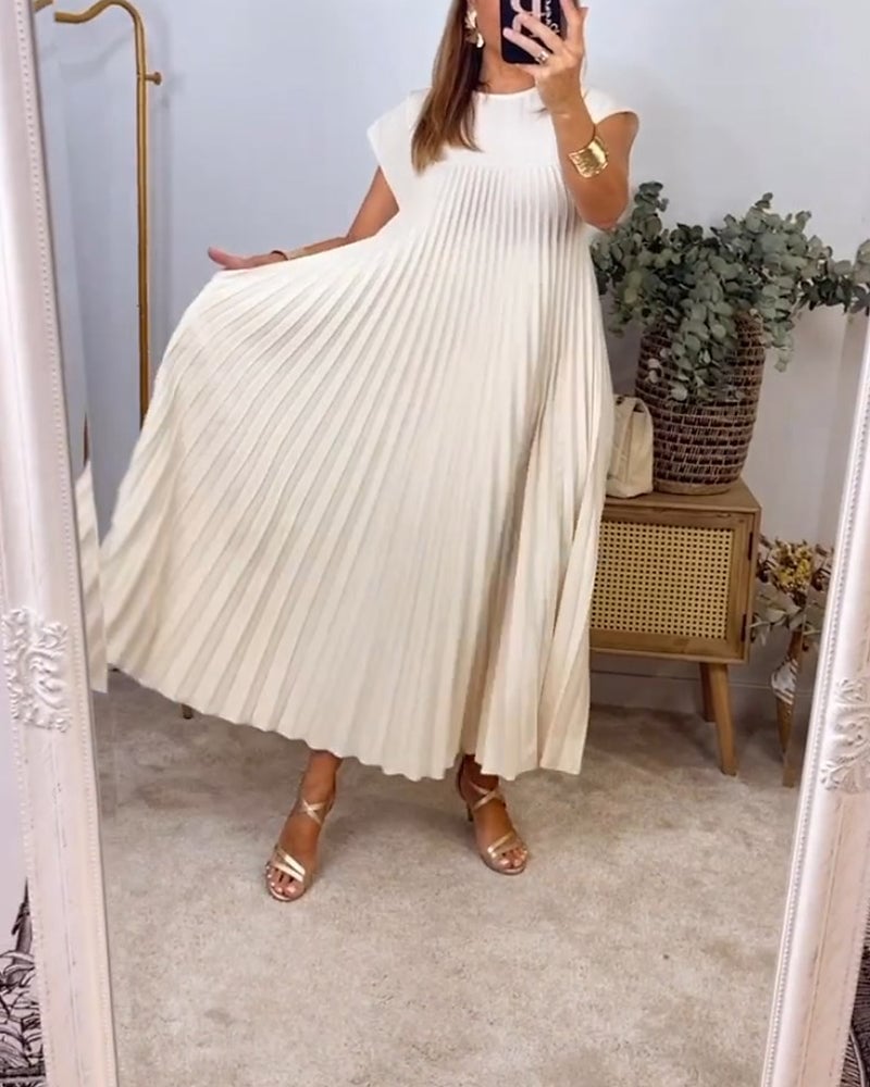 Olivia | Women's Elegant Maxi Pleated Dress