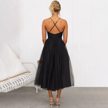 Palmer | Women's Elegant Spaghetti Strap A-line Dress