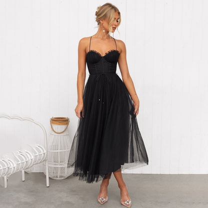 Palmer | Women's Elegant Spaghetti Strap A-line Dress