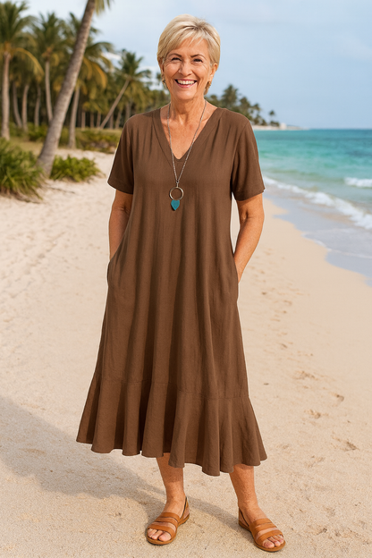 Marina | Women's Summer Boho Midi Dress