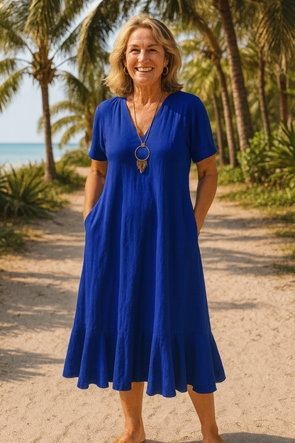 Marina | Women's Summer Boho Midi Dress