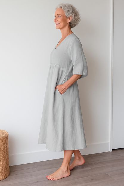 Chena | Women's Casual Shortsleeve V-Neck Dress