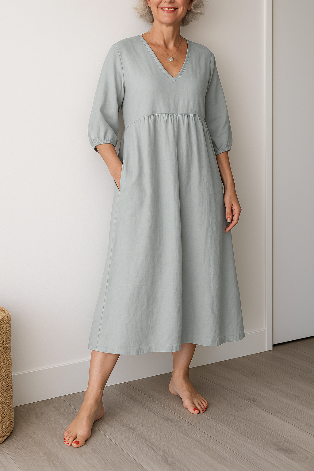Chena | Women's Casual Shortsleeve V-Neck Dress