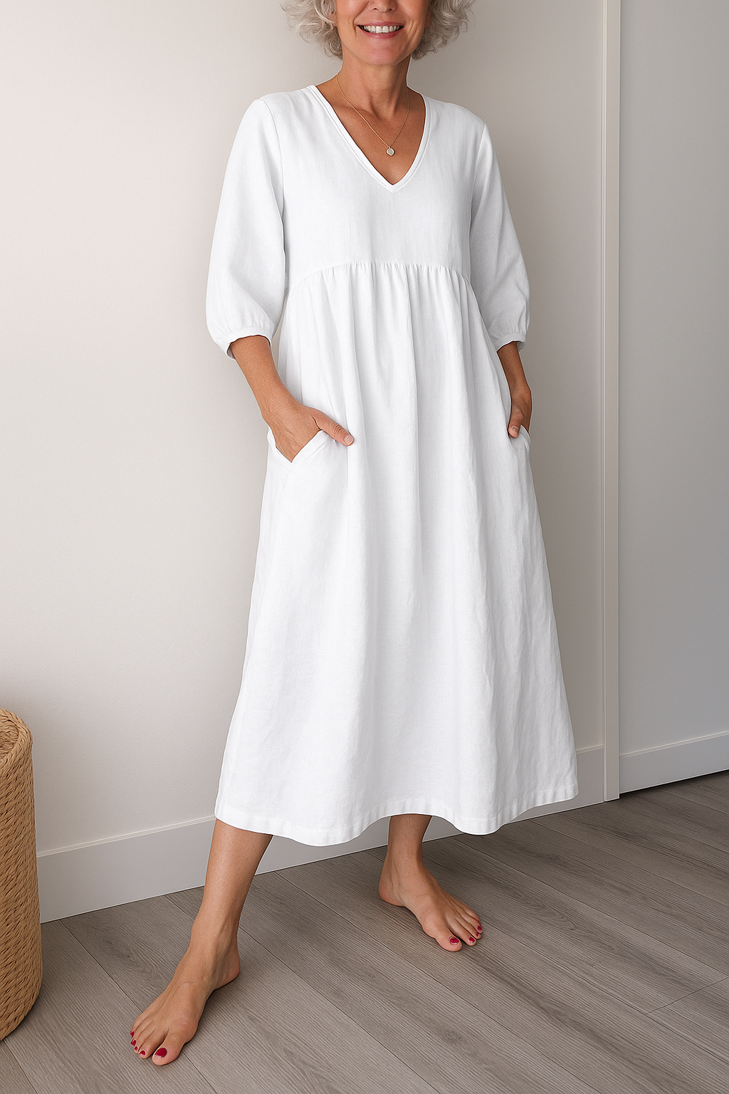 Chena | Women's Casual Shortsleeve V-Neck Dress