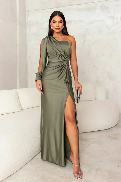 Elena | Women's Elegant One-Shoulder Wedding Guest Dress