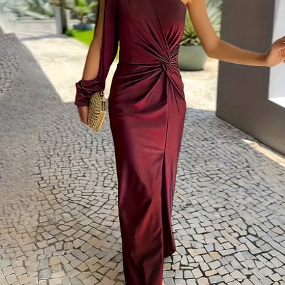 Elena | Women's Elegant One-Shoulder Wedding Guest Dress