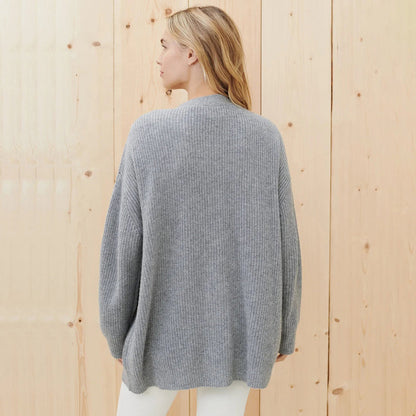 Violet | Women’s Elegant Ribbed Knit Cardigan