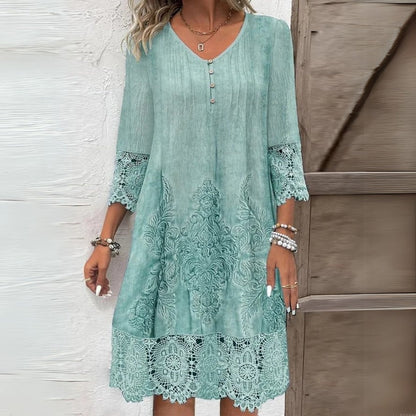 Briar | Women's Classic Long Sleeve Boho Midi Dress