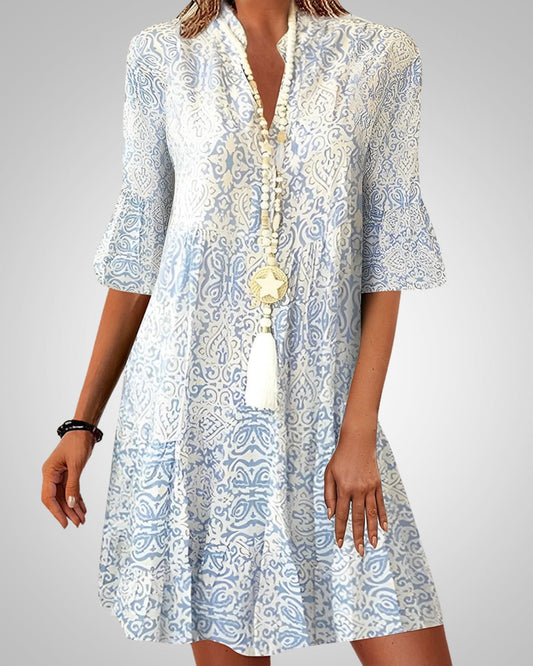Ellowyn | Women's Summer V-Neck Boho Dress