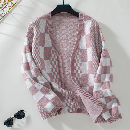 Gabriella | Women’s Comfort Check Pattern Cardigan