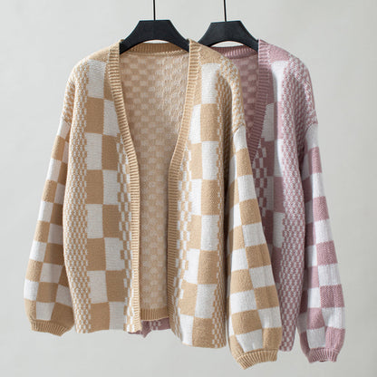 Gabriella | Women’s Comfort Check Pattern Cardigan