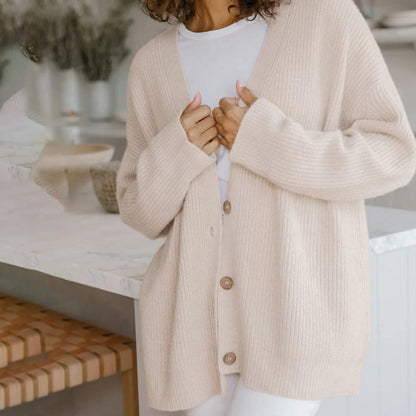 Violet | Women’s Elegant Ribbed Knit Cardigan