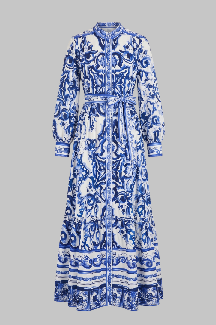 Celeste | Women's Summer Floral Maxi Dress With Puffed Sleeves