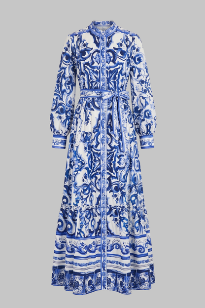 Celeste | Women's Summer Floral Maxi Dress With Puffed Sleeves