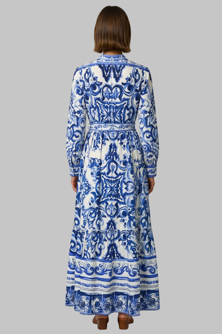 Celeste | Women's Summer Floral Maxi Dress With Puffed Sleeves