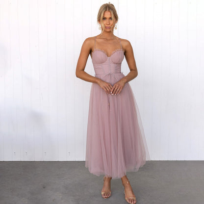 Palmer | Women's Elegant Spaghetti Strap A-line Dress