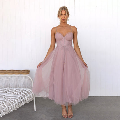 Palmer | Women's Elegant Spaghetti Strap A-line Dress
